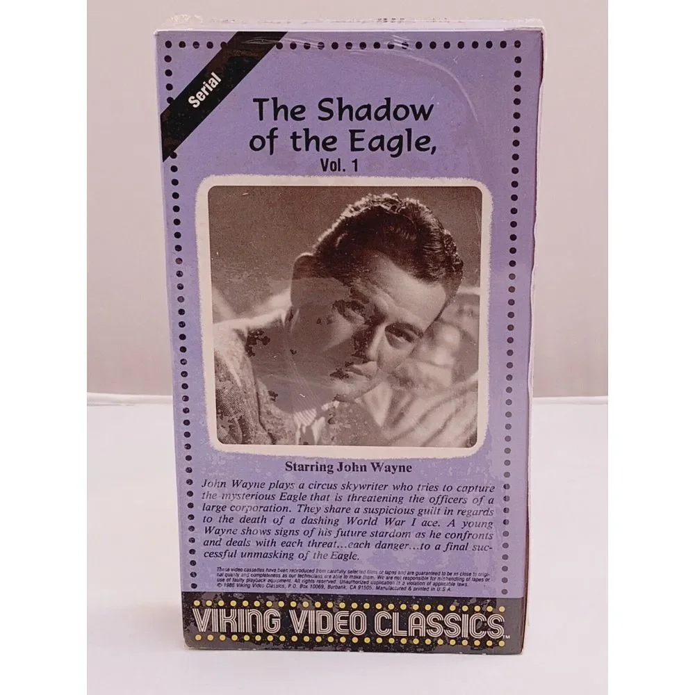 The Shadow of the Eagle, Volume 4 Only Sealed VHS; 1986 Viking Video; John Wayne